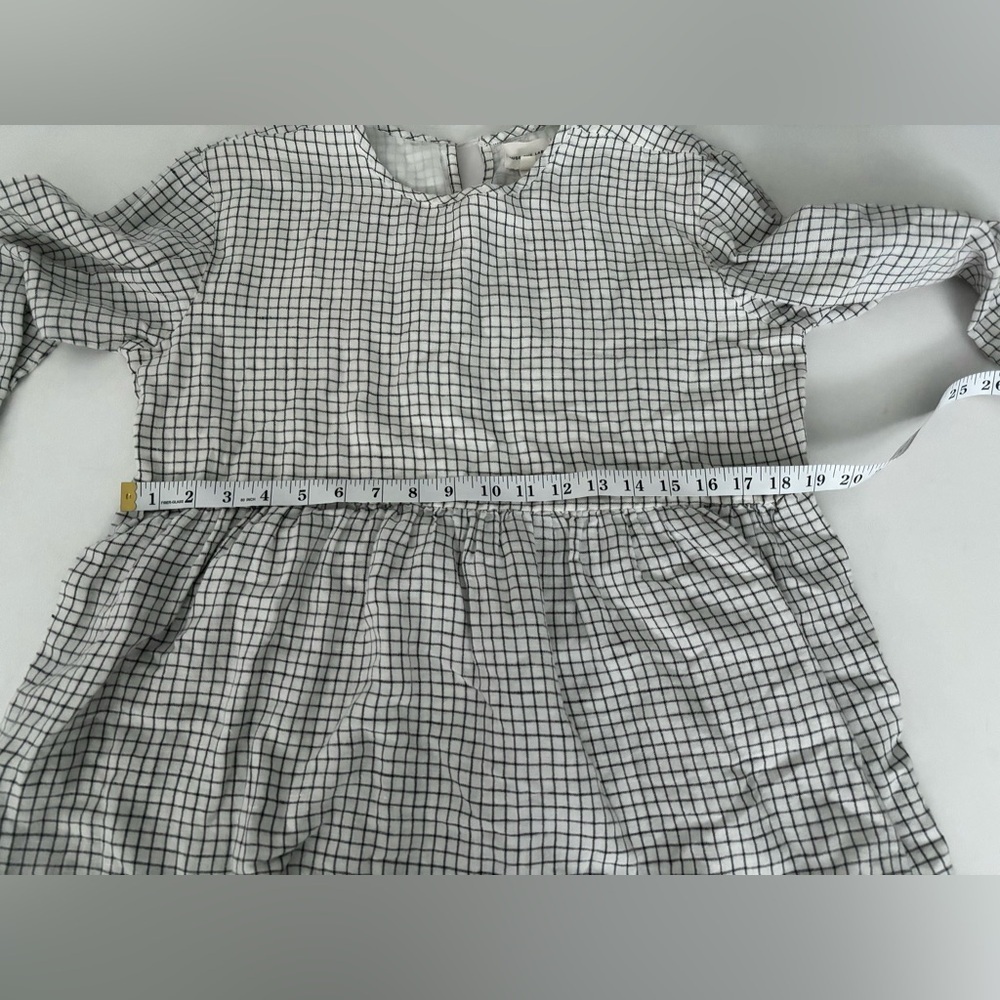 Laude the label Ayla top natural checker linen blend eco friendly top S - Picture 8 of 10
